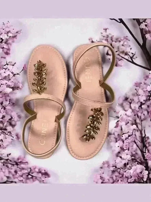 Rare Sparkle Pastel Pink T - strap Flats - cunei